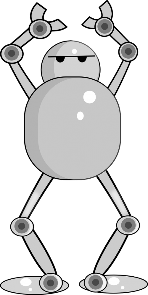 Robot Hands Cartoon (500x996), Png Download