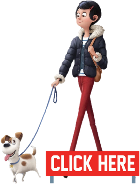 Person Walking Dog Png - Secret Life Of Pets Katie Png (515x627), Png Download