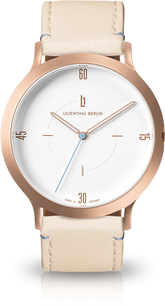 Rosegold White Creme - Lilienthal Berlin - Rosegold Unisex Urbania Watch, (600x1060), Png Download
