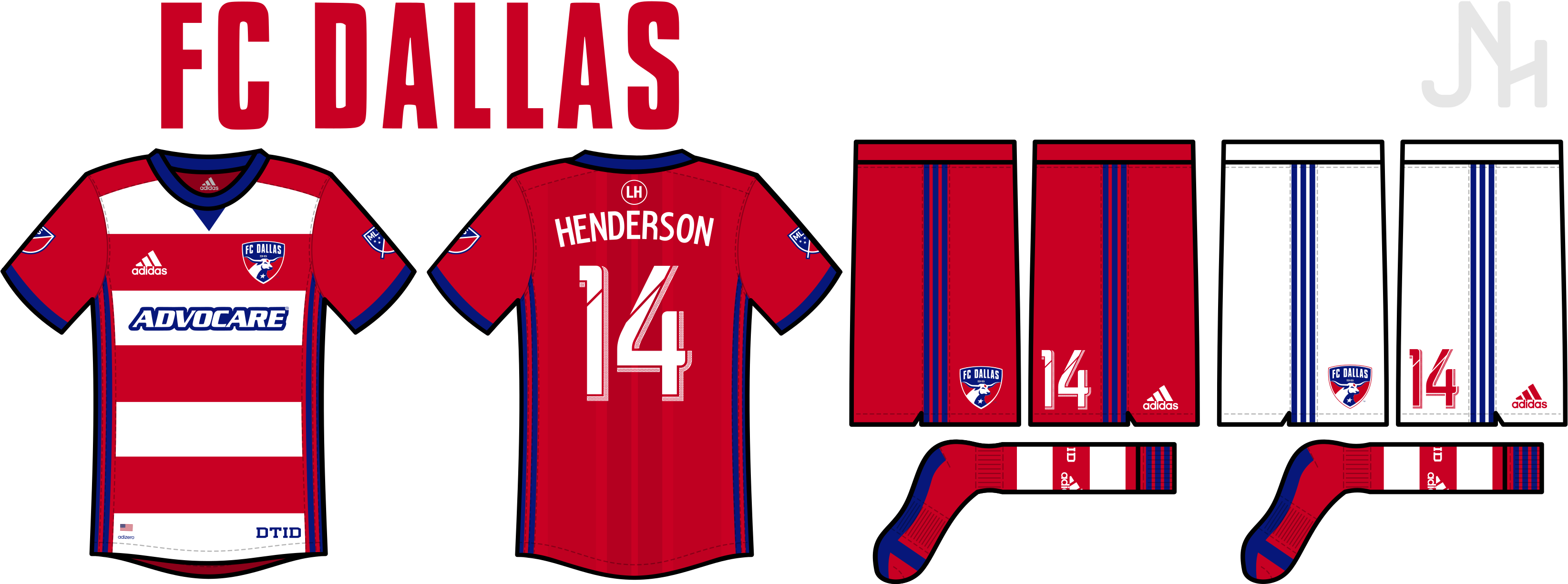 Fcd2017 - Fc Dallas 2018 Jersey (3291x1266), Png Download