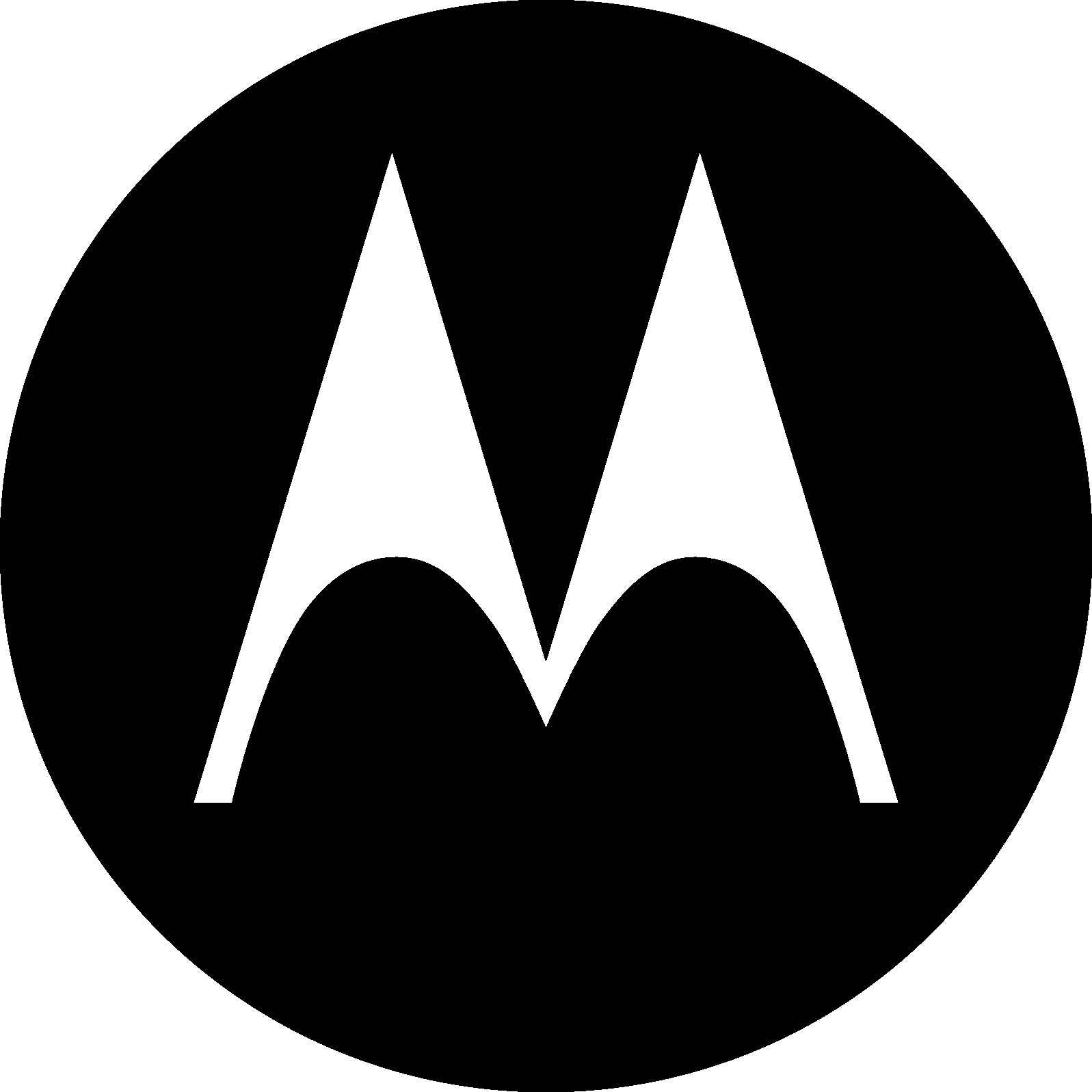 Motorola Logo Vector Eps Free - Black Logo With White M (1597x1597), Png Download