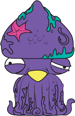 Squished Squid 1 - Squid (400x400), Png Download