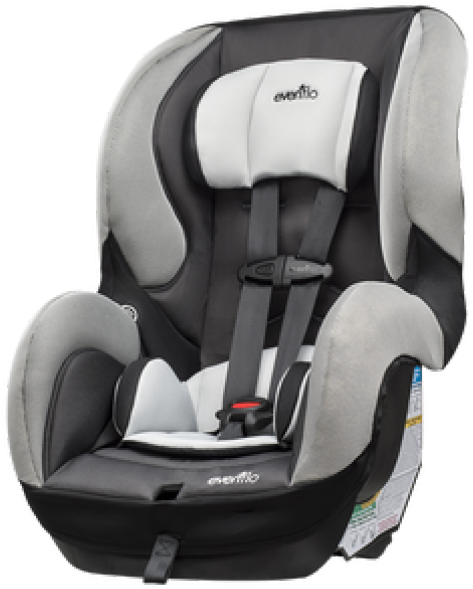 Evenflo Sureride™ Dlx Convertible Car Seat - Evenflo Sureride 65 Dlx Convertible Car Seat In W (700x700), Png Download