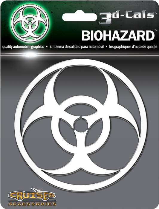 3d-cals Biohazard, Chrome - U.a.a. Inc. Cruiser Accessorie A A 83033 Chrome 3d (631x800), Png Download