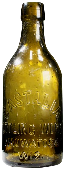 Castalia Bottling Works Wauwatosa Wis - Old Beer Bottle Png (600x600), Png Download