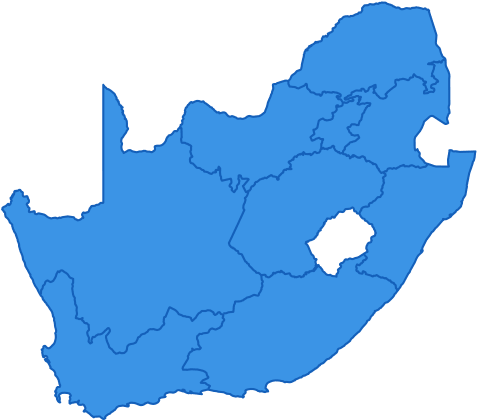 South Africa - South Africa Election 2014 Map (486x424), Png Download