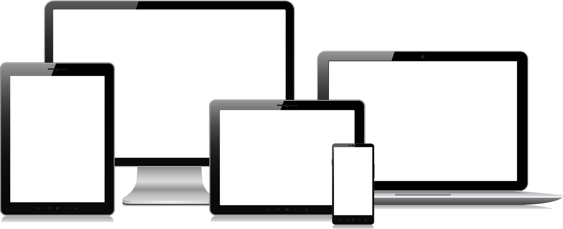 7 - Pc Mobile Tablet Png (1819x741), Png Download