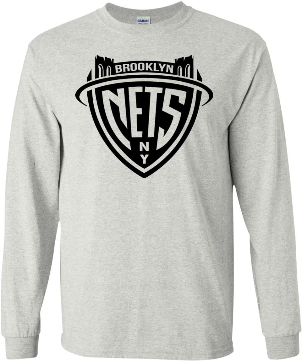 Brooklyn Nets Tshirt G240 Gildan Ls Ultra Cotton T-shirt - Brooklyn Nets Logo Rebrand (1155x1155), Png Download