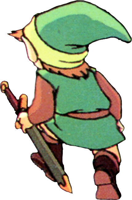 Link-kneeling - Cartoon (429x647), Png Download