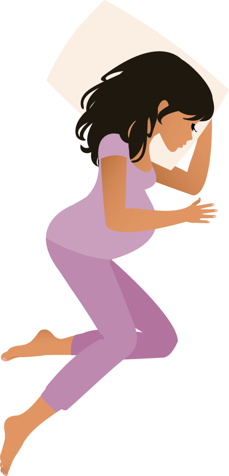 Lying On Your Front With Your Growing Bump Would Likely - Illustration (470x977), Png Download