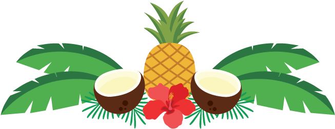 Pineapple Logo Tropical (691x287), Png Download