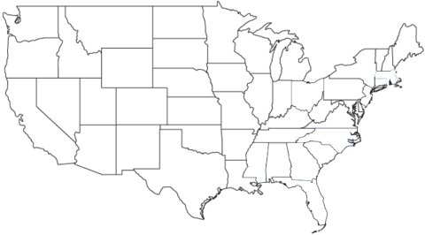 Blank Map Usa 50 States (480x266), Png Download