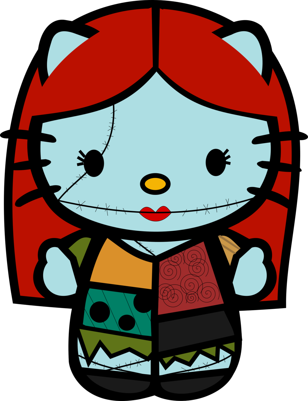 Hello Kitty - Nightmare Before Christmas Sally Png (1024x1331), Png Download