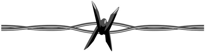 Barbed Wire Fence Cable Wire Prison Barbed - Cartoon Barbed Wire Transparent (680x340), Png Download