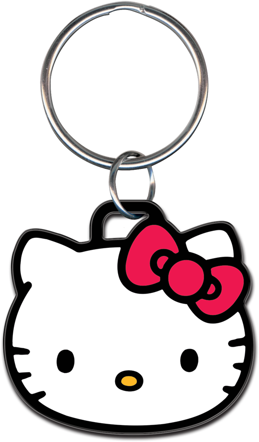 Hello Kitty Head Shape Keychain - Hello Kitty Cute Cartoon (550x1000), Png Download