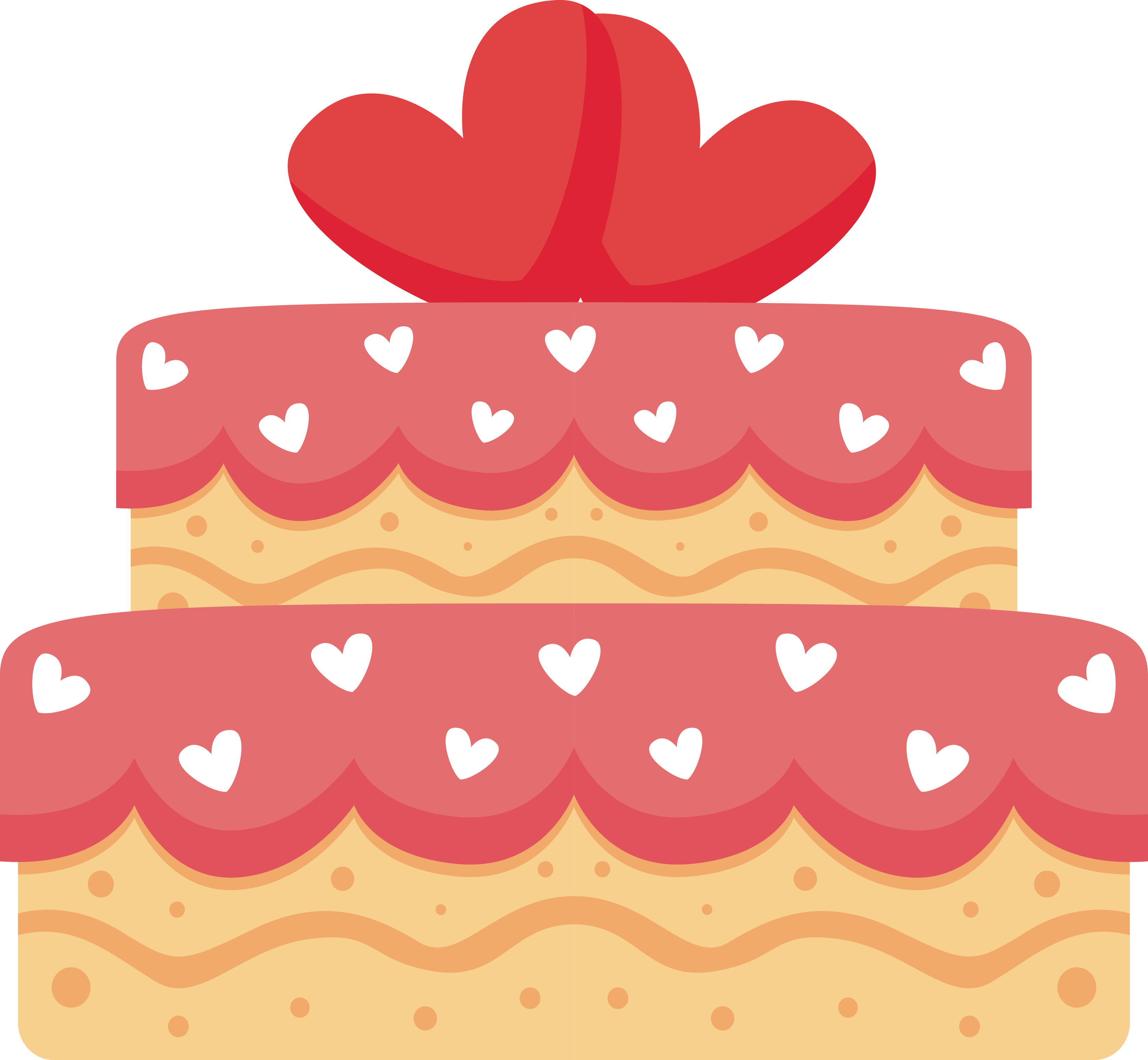 Wedding Cake Clipart Wedding In Love - Wedding Cake Cartoon Transparent (3353x3096), Png Download