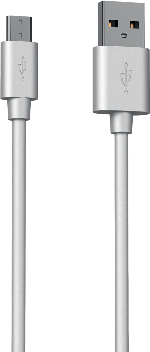 Micro Usb Cable White Png (681x1200), Png Download