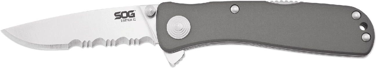 Blade Details - Sog Twitch Serrated (1330x546), Png Download