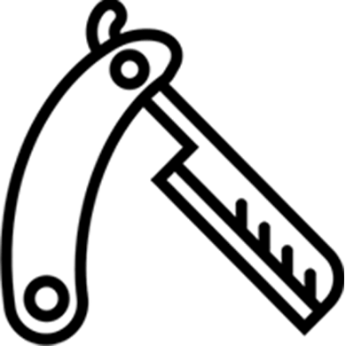 Everything You Need - Dibujo Navaja De Barbero (390x390), Png Download