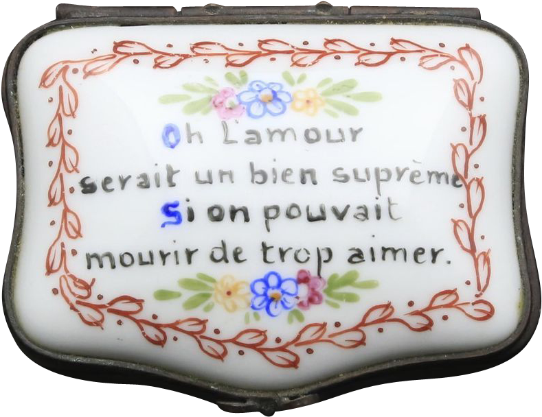 Vintage Limoges Porcelain Trinket Box Hinged Signed - Cake Decorating (788x788), Png Download