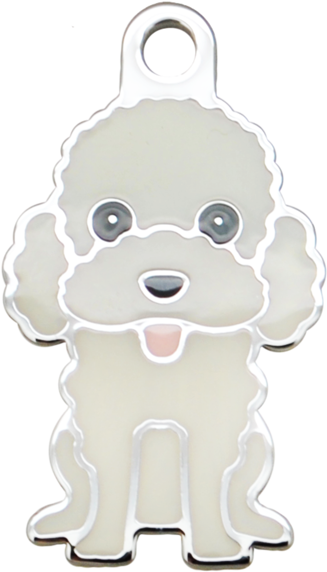 White Poodle Sm Dog Bone - 貴 婦 狗 卡通 (704x1200), Png Download