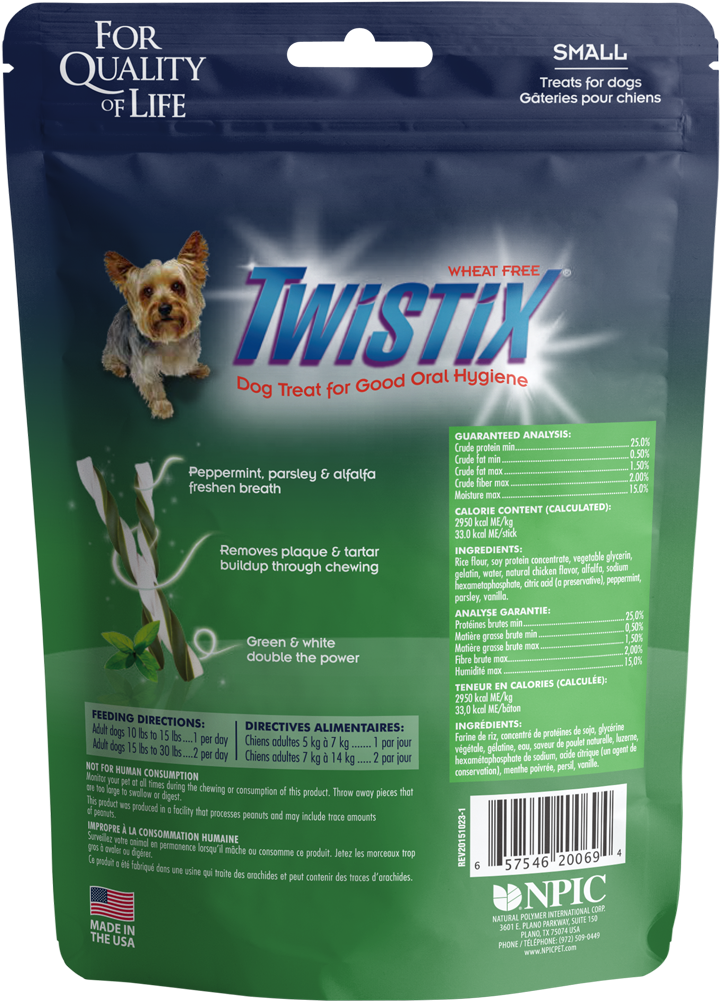 N-bone Twistix Vanilla Mint Dental Dog Treats - Twistix Vanilla Mint Small (1000x1000), Png Download