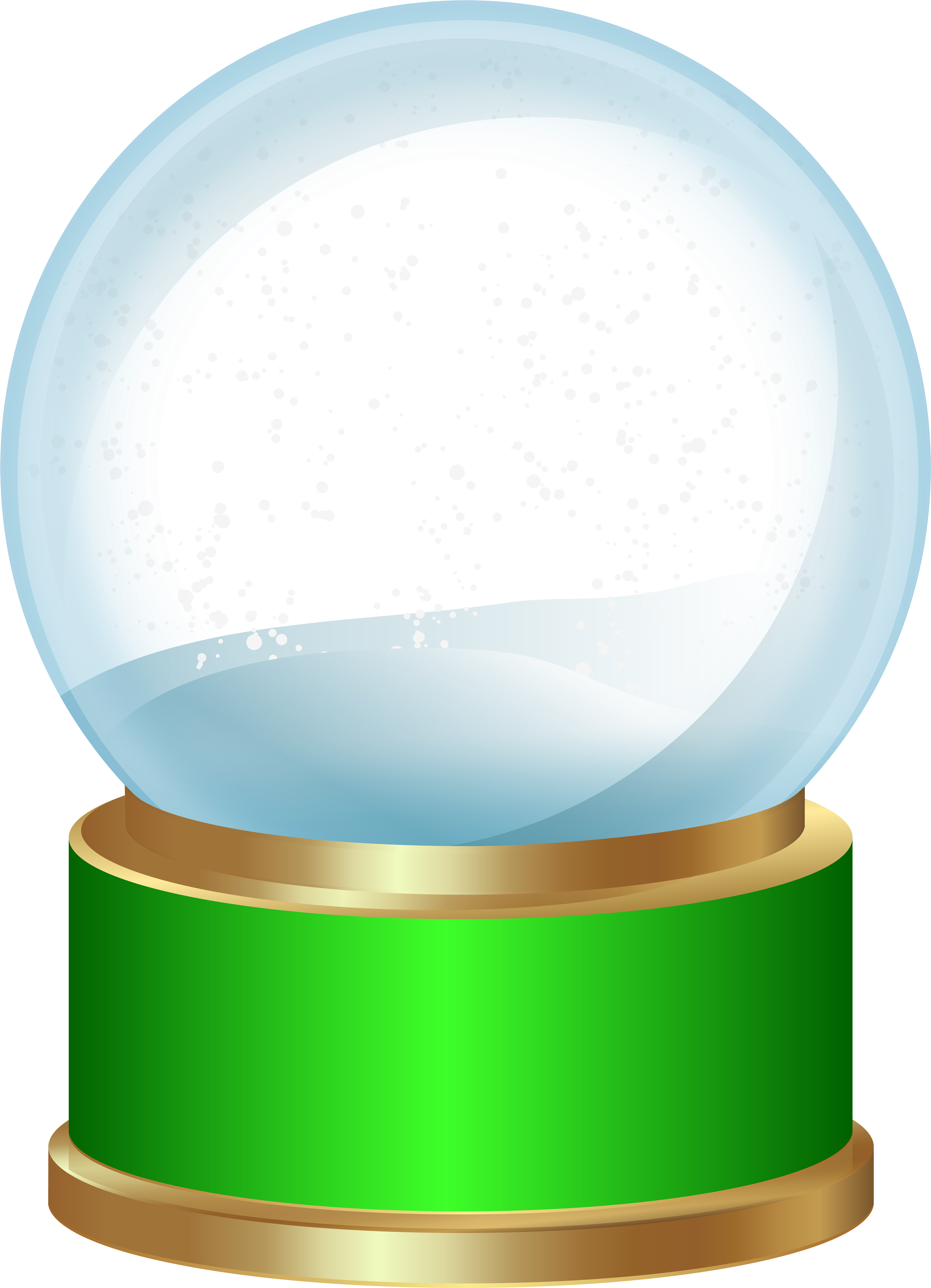 Empty Snow Globe Green Png Clip Art - Empty Snow Globe Transparent (5797x8000), Png Download