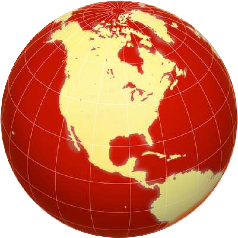 Backgroundless Red G - World Globe In Gold (800x800), Png Download