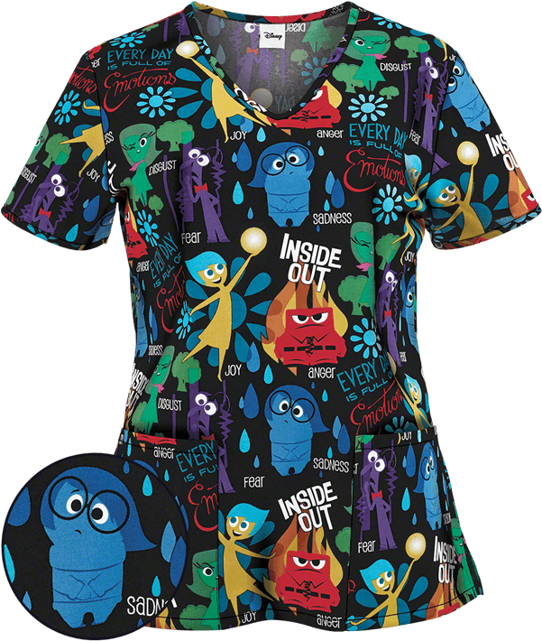 Ck6546io - Feather Scrub Top (600x720), Png Download