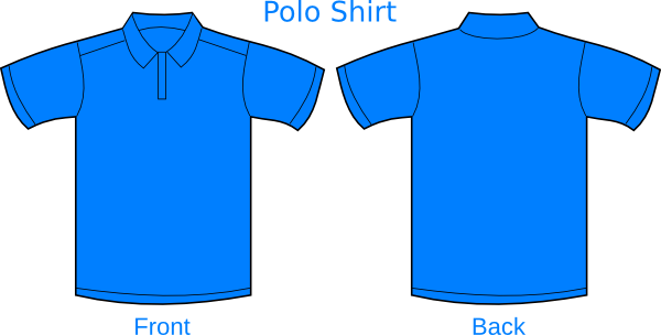 Plain Light Blue Polo Shirt (600x304), Png Download
