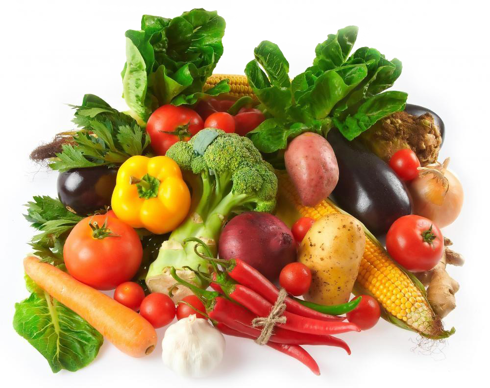 Group Of Fruits And Vegetables (1000x792), Png Download