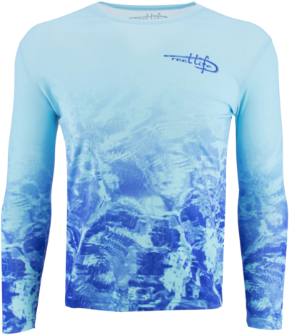 Men's Performance Blue Waters Fade Up Shirt - Shirt (700x700), Png Download