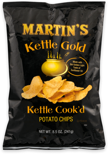 Martin's Kettle Gold Potato Chips Kettle Cook'd - Martins Kettle Gold Potato Chips, Sea Salt (740x834), Png Download