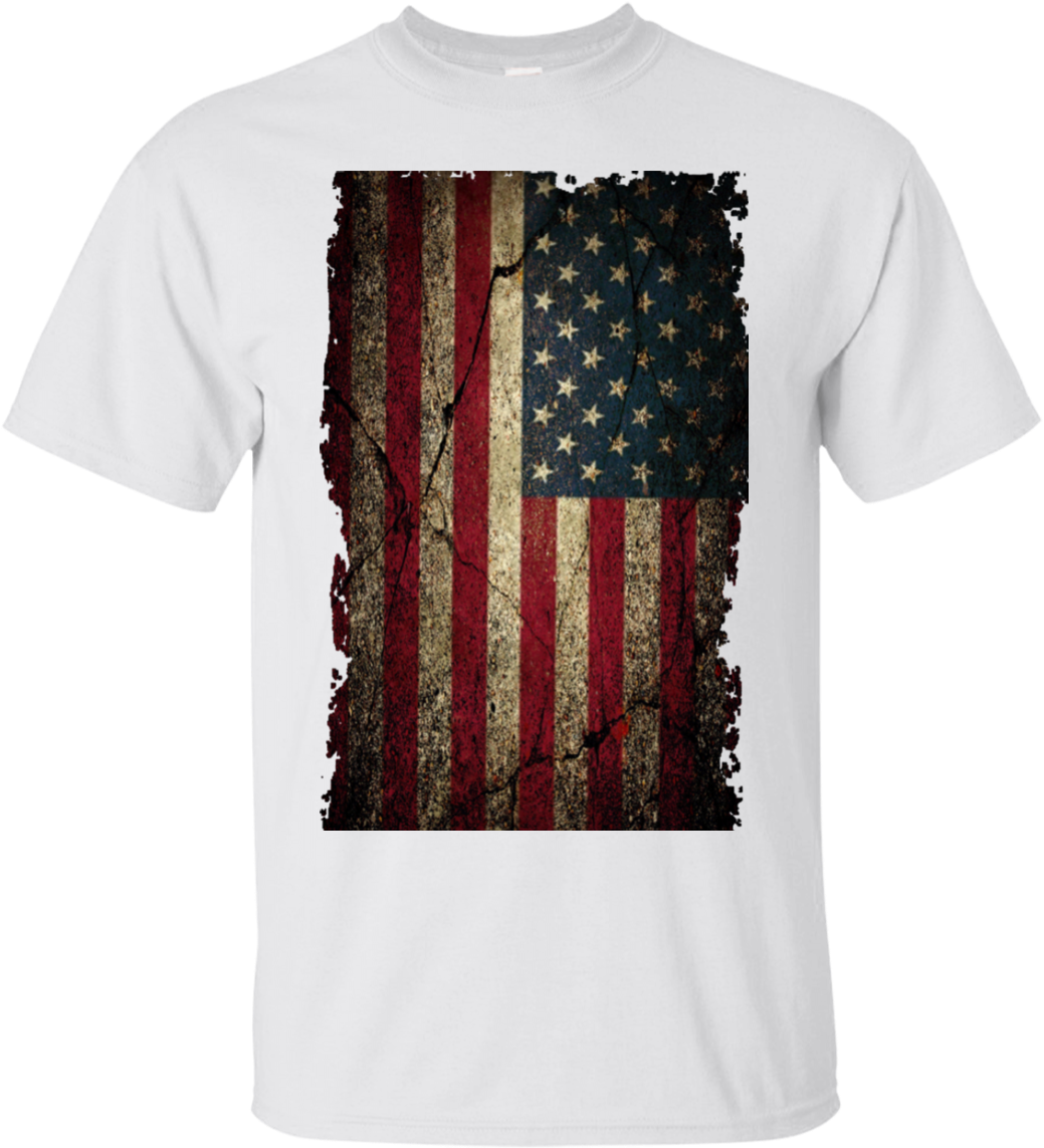 American Flag Ripped Grunge Gildan Ultra Cotton T-shirt - Flag Of The United States (1155x1155), Png Download