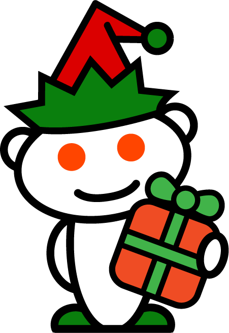 Holiday Reddit Alien - Reddit Secret Santa Logo (451x656), Png Download