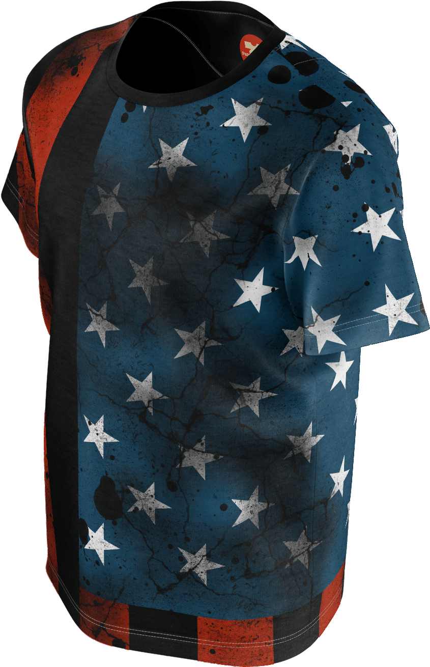 Boys American Flag Grunge Pima Cotton Tee, Kids Shirt - Reindeer (1600x1600), Png Download