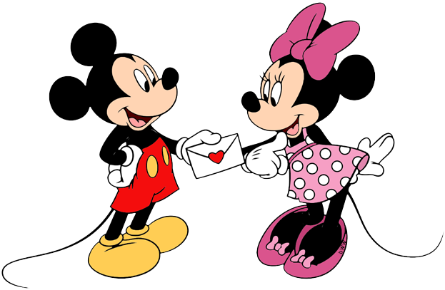 Disney Valentines Day Png Pic - Mickey Minnie Valentines Day (623x407), Png Download