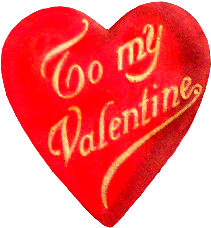 Vintage Valentine's Day Heart - Vintage Valentines Png (498x606), Png Download