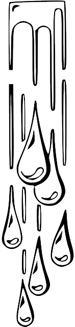 Water, Outline, Cartoon, Rain, Drop, Coloring, Drops - Rain Drop Clip Art (320x640), Png Download