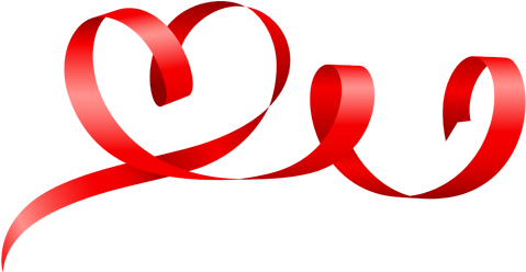 Valentine Ribbon Png Image (500x247), Png Download