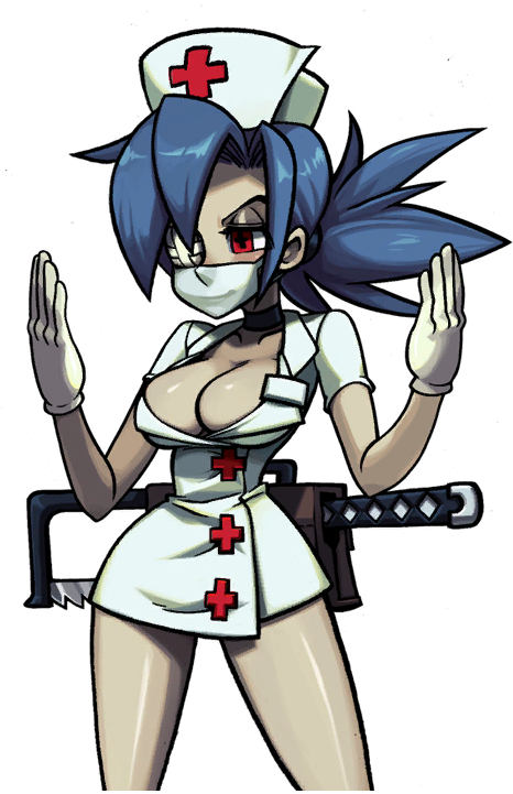 Valentine Threatening - Valentine Skullgirls (466x721), Png Download