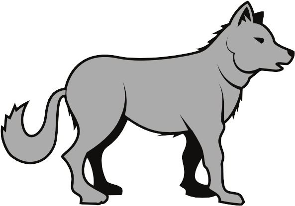 Vector Wolf Clip Art - Wolf Clipart Png (600x422), Png Download