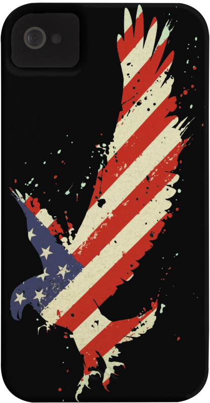 Vintage Us America Flag Eagle Splash Barely There Phone - Bald Eagle (600x900), Png Download