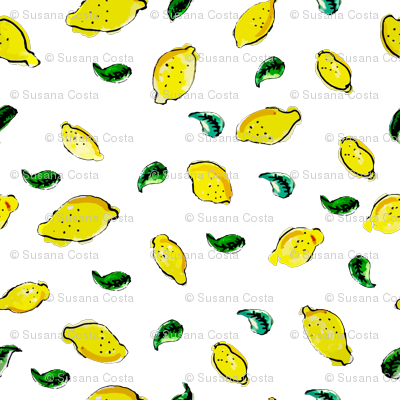 Watercolor Lemon White (400x400), Png Download