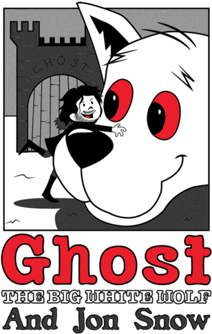 The Big White Wolf - Cartoon (571x495), Png Download
