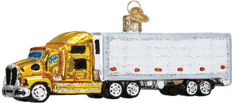 Semi Truck Old World Christmas Ornament 46070 (516x516), Png Download