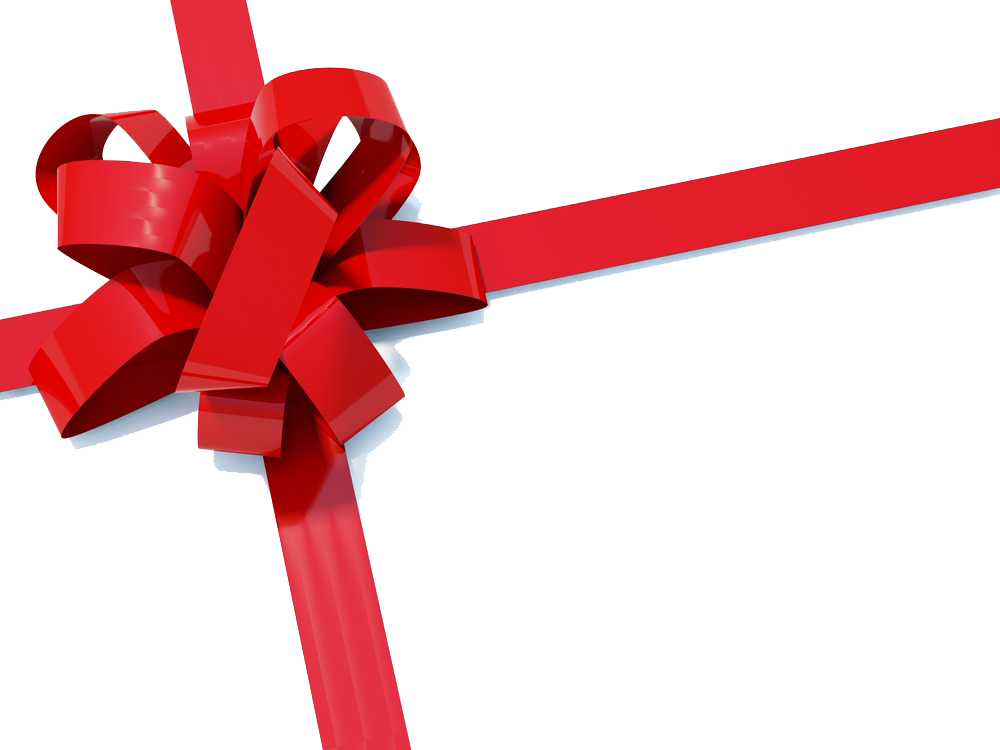 Christmas Bow Transparent Png - Christmas Ribbon Png (1000x750), Png Download
