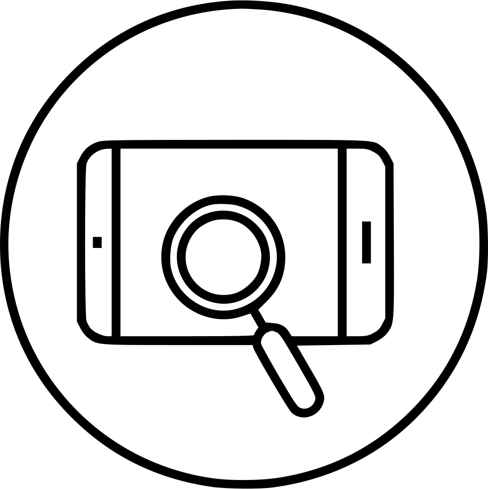 Cell Phone Magnifying Glass Mobile Phone Comments - Hand (980x982), Png Download