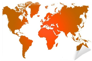 World Map Minimal (400x400), Png Download