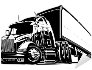 Cartoon Semi Truck Vector Art (400x400), Png Download